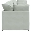 Modulinė sofa su pagalvėlėmis, aksominė, šviesiai pilka