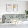 Modulinė sofa su pagalvėlėmis, aksominė, šviesiai pilka