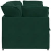 Modulinė sofa su pagalvėlėmis, aksominė, tamsiai žalia