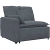 Modulinė sofa su pagalvėlėmis, aksominė, tamsiai pilka