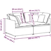 Modulinė sofa su pagalvėlėmis, aksominė, kreminės spalvos