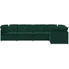 Modulinė sofa su pagalvėlėmis, aksominė, tamsiai žalia