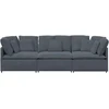 Modulinė sofa su pagalvėlėmis, aksominė, tamsiai pilka