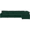 Modulinė sofa su pagalvėlėmis, aksominė, tamsiai žalia