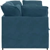 Modulinė sofa su pagalvėlėmis, aksominė, mėlyna