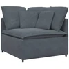 Modulinė sofa su pagalvėlėmis, aksominė, tamsiai pilka