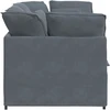 Modulinė sofa su pagalvėlėmis, aksominė, tamsiai pilka