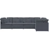 Modulinė sofa su pagalvėlėmis, aksominė, tamsiai pilka