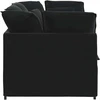 Modulinė sofa su pagalvėlėmis, aksominė, juoda
