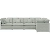 Modulinė sofa su pagalvėlėmis, aksominė, šviesiai pilka