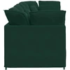 Modulinė sofa su pagalvėlėmis, aksominė, tamsiai žalia