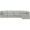 Modulinė sofa su pagalvėlėmis, aksominė, šviesiai pilka