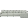 Modulinė sofa su pagalvėlėmis, aksominė, šviesiai pilka