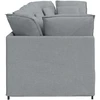 Modulinė sofa su pagalvėlėmis, audinys, šviesiai pilka