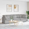 Modulinė sofa su pagalvėlėmis, audinys, debesų pilka
