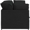 Modulinė sofa su pagalvėlėmis, audinys, juoda