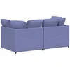 Modulinė sofa su pagalvėlėmis, audinys, džinso mėlyna
