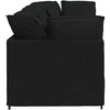 Modulinė sofa su pagalvėlėmis, audinys, juoda