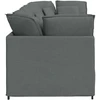 Modulinė sofa su pagalvėlėmis, audinys, tamsiai pilka