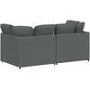 Modulinė sofa su pagalvėlėmis, audinys, tamsiai pilka