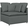 Modulinė sofa su pagalvėlėmis, audinys, tamsiai pilka