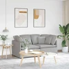 Modulinė sofa su pagalvėlėmis, audinys, debesų pilka