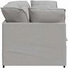 Modulinė sofa su pagalvėlėmis, audinys, debesų pilka