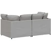Modulinė sofa su pagalvėlėmis, audinys, debesų pilka