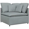 Modulinė sofa su pagalvėlėmis, audinys, šviesiai pilka