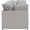 Modulinė sofa su pagalvėlėmis, audinys, debesų pilka