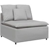 Modulinė sofa su pagalvėlėmis, debesų pilka