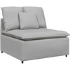 Modulinė sofa su pagalvėlėmis, debesų pilka