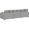 Modulinė sofa su pagalvėlėmis, debesų pilka