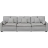 Modulinė sofa su pagalvėlėmis, debesų pilka