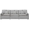 Modulinė sofa su pagalvėlėmis, debesų pilka