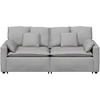 Modulinė sofa su pagalvėlėmis, debesų pilka