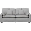 Modulinė sofa su pagalvėlėmis, debesų pilka