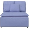 Modulinė sofa su pagalvėlėmis, džinsinės mėlynos spalvos, 100 cm