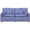 Modulinė sofa su pagalvėlėmis, džinsinės mėlynos spalvos