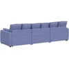 Modulinė sofa su pagalvėlėmis, džinsinės mėlynos spalvos
