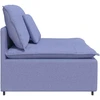 Modulinė sofa su pagalvėlėmis, džinsinės mėlynos spalvos, 100 cm