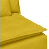 Modulinė sofa su pagalvėlėmis, geltona, 100 cm
