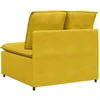 Modulinė sofa su pagalvėlėmis, geltona, 100 cm