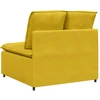 Modulinė sofa su pagalvėlėmis, geltona, 100 cm