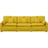 Modulinė sofa su pagalvėlėmis, geltona