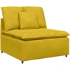 Modulinė sofa su pagalvėlėmis, geltona