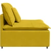 Modulinė sofa su pagalvėlėmis, geltona, 100 cm