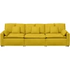 Modulinė sofa su pagalvėlėmis, geltona