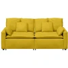 Modulinė sofa su pagalvėlėmis, geltona