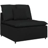 Modulinė sofa su pagalvėlėmis, juoda